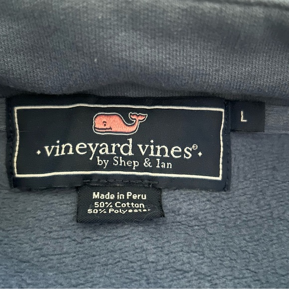 Vineyard Vines Blue Quarter Zip - Picture 4 of 6